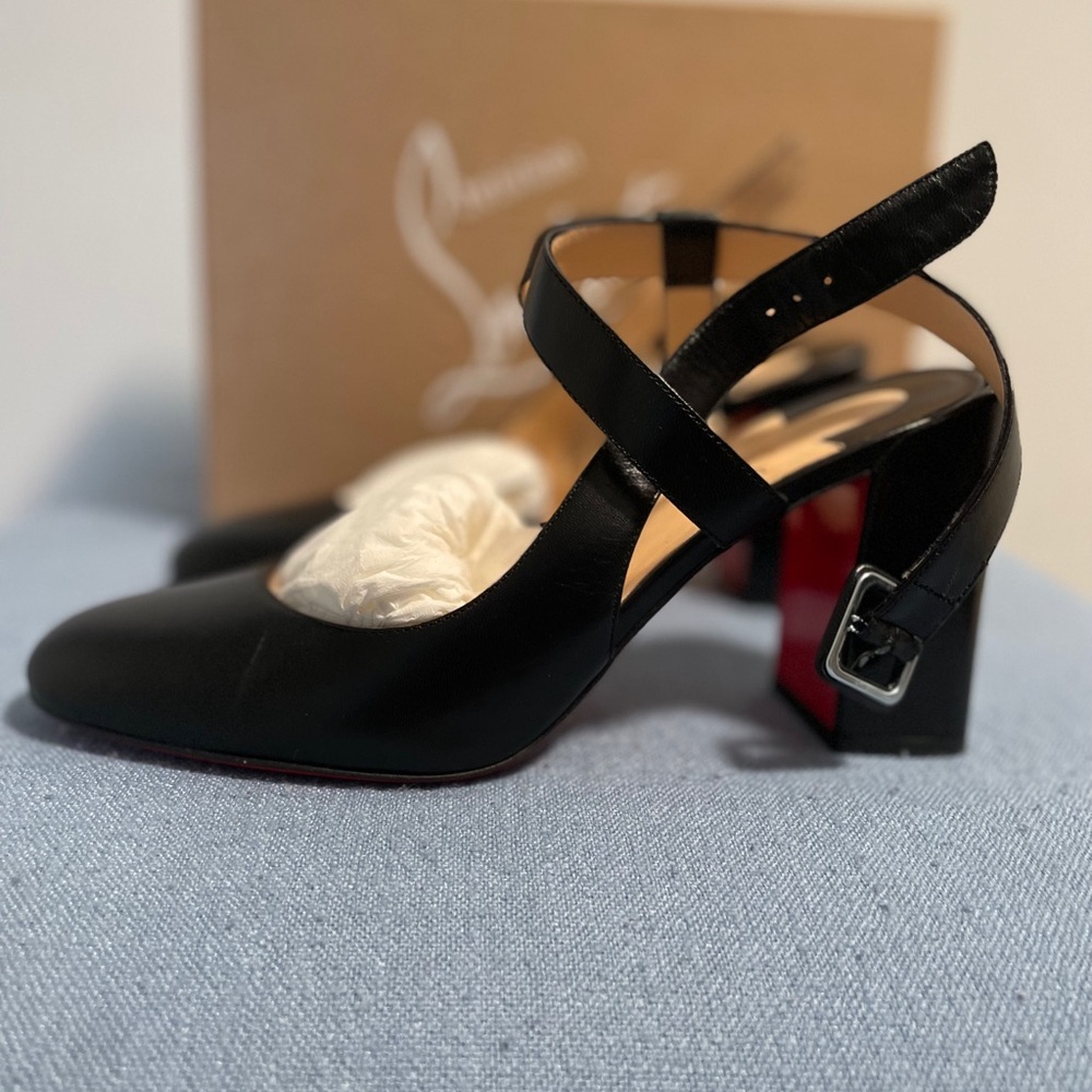 Christian Louboutin Alina Leather Slingback Pumps 85